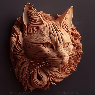 3D model st List of experimental cat breeds cat (STL)